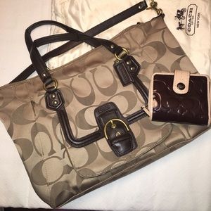 Authentic Coach bag and wallet